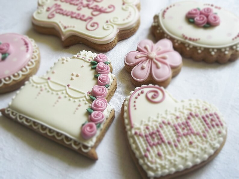 Personalised Birthday Cookie Gift Box in Vintage Rose Etsy