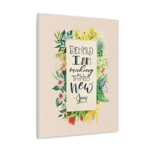 Watercolor Scripture Canvas Print: Jesus Quote Art