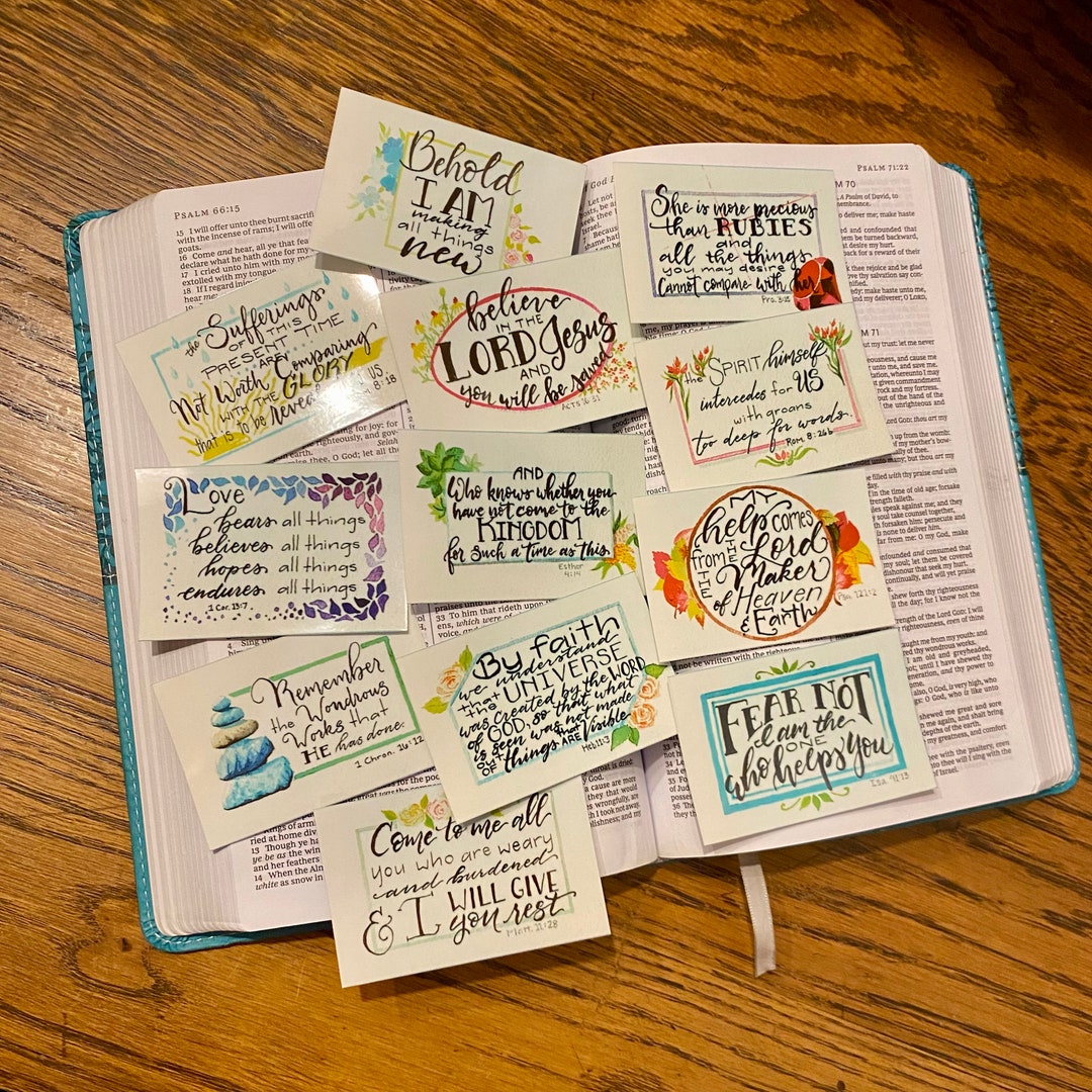 Bible Verse Stickers 2x3 Scripture Memory Verse - Etsy