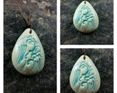 Ocean Wave Cloud Essential-Oil Diffusing Clay Necklace aromatherapy necklace EO Necklace EO Diffuser Boho