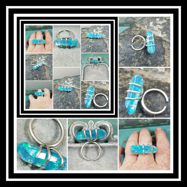 Memorial Ash Crystal Claw Wrap RingCremation Jewelry Ash Crystal Greiving Necklace64 Color Options