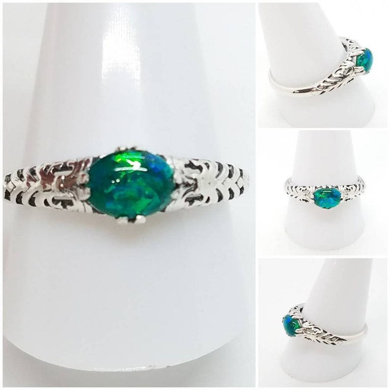 Memorial Ash Vintage Sterling Silver Cremation Ring Memorial Ash Cremation RingPet Memorialmore than 90 Color Options