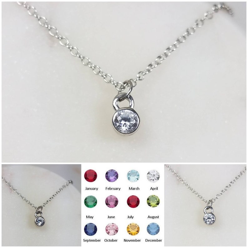 Studiodragonfly19 Gem Stone Minimalist CZ Bezel Cremation Memorial Ash NecklaceMemorial Ash Jewelry Pet NecklaceBezel Necklace