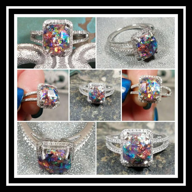 Sterling Silver or White Gold Diamond Memorial Cremation Etsy