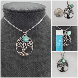 Memorial Cremation Stainless Steel Tree of Life Pendant Necklace/Cremation Pendant/Pet Memorial Jewelry/Cremation/More than 90 Color Options image 3