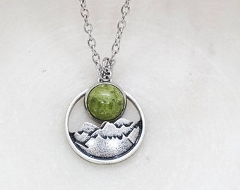 Memorial Ash Charm Mountain Pendant Necklace/Cremation Pendant/Pet Memorial Jewelry/Cremation/More than 90 Color Options/Mountain Pendant