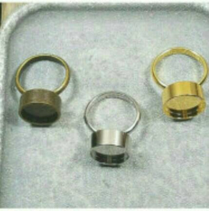 Memorial Ash RingsMemorial RingsAdjustable Iridescent Silver,Gold and Bronze RingsPet Memorial Round Dome Surface