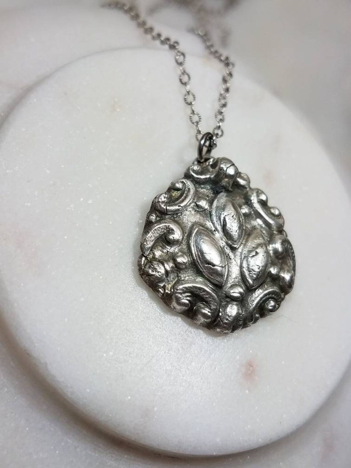 Ornate Memorial Ash Pendant Necklace/precious Pure Silver Etsy