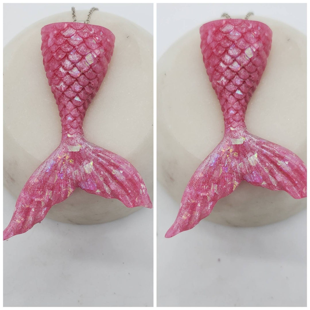 Memorial Ash Mermaid Tail Pendant Necklace/ Mermaid Memorial Etsy