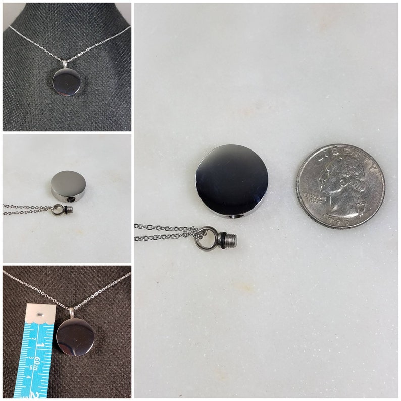 Memorial Ash Stainless Steel Sterling Silver Daisy Flower Cremation Urn NecklaceCremation PendantCremation NecklaceSmall Funnel