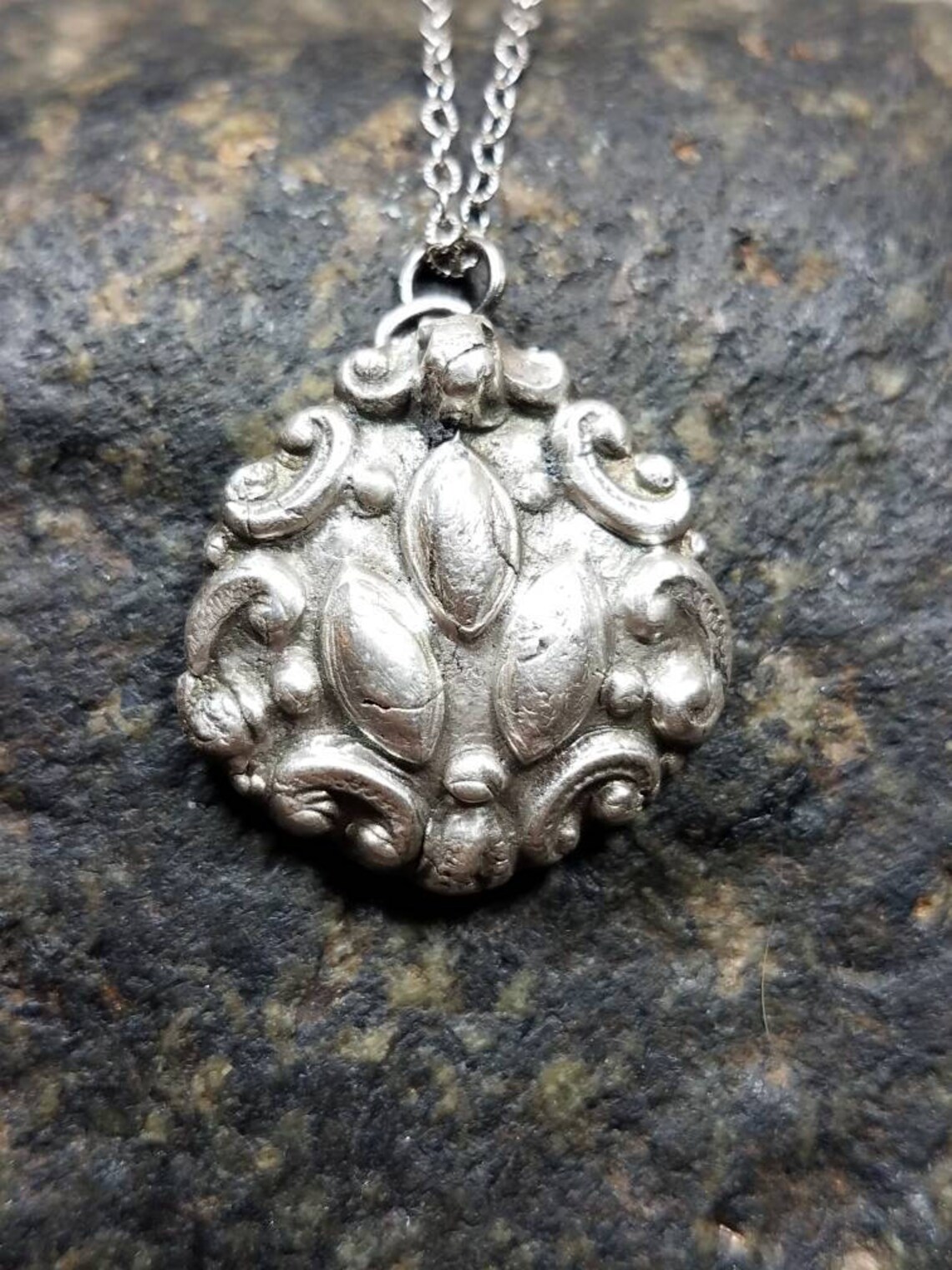 Ornate Memorial Ash Pendant Necklace/precious Pure Silver Etsy