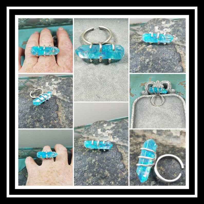 Memorial Ash Crystal Claw Wrap RingCremation Jewelry Ash Crystal Greiving Necklace64 Color Options