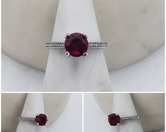 Studiodragonfly 19 Memorial Cremation Ash Ruby 10k Gold Diamond/Memorial Ash Pet Memorial Jewelry