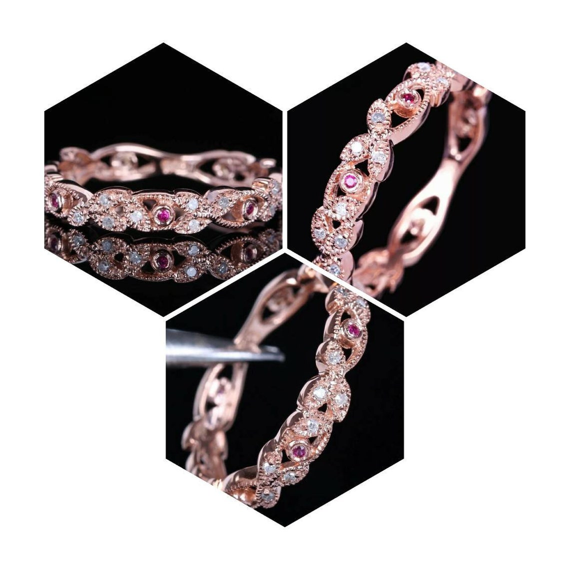 Studiodragonfly19 Diamond and Ruby Memorial Ash 14k Gold Leaf Etsy