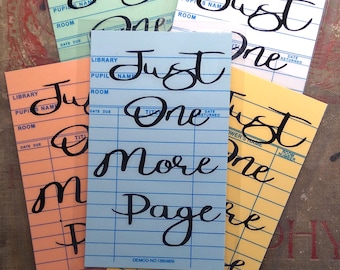 Just One More Page Library Checkout Card Bookmarks