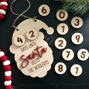 Count Down to Christmas | Days Until Christmas | Christmas Advent Calendar | Kid's Countdown to Christmas | Days Until Santa Sign |