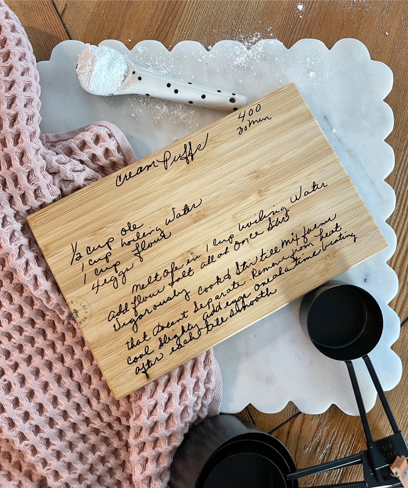 Handwritten Recipe Cutting Board Grandma's Handwriting Etsy