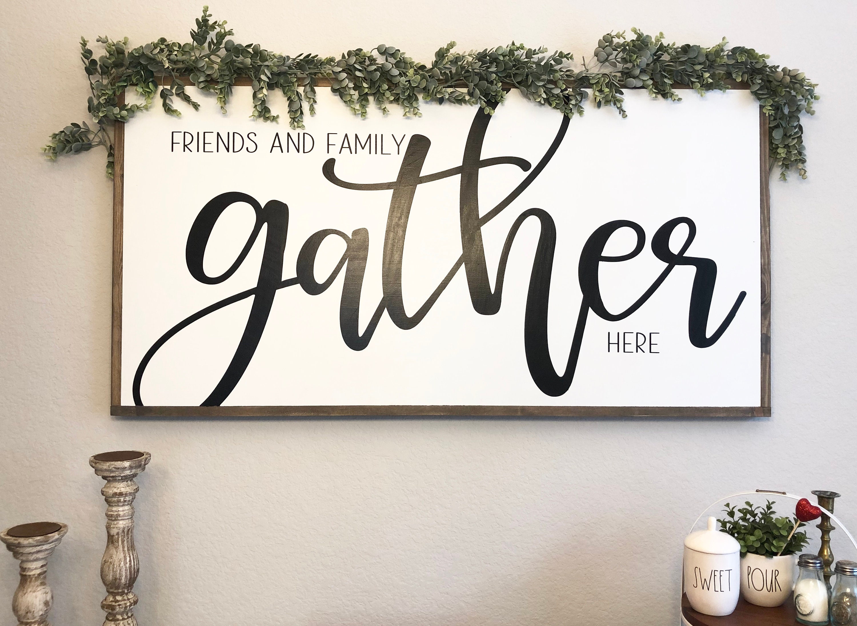Gather Sign Dining Room Signs Farmhouse Dining Room Signs Etsy