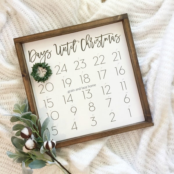 Count Down to Christmas, Days Until Christmas, Christmas Advent Calendar, Farmhouse Advent Calendar, Christmas in July