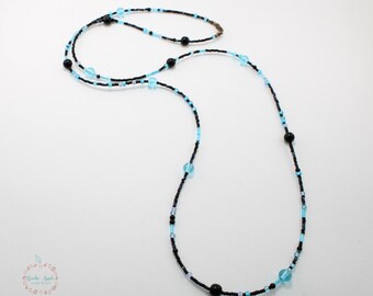 Twilight > Turquoise Black African Waist Beads Quality Belly Beads Chain, Self Care Plus Size Body Positivity, Clasp, Unique Body Jewelry