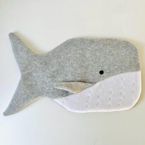 Grey Whale Hot Water Bottle Cover: Soft Fleece, Sea Life Decor