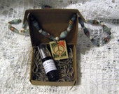 Essential Oil Perfume  BULGARIA ROSE OIL Perfumed Jewelry Unique Giftset with Balsam de Peru and Sweet Orange in Rich Jojoba Oil Base