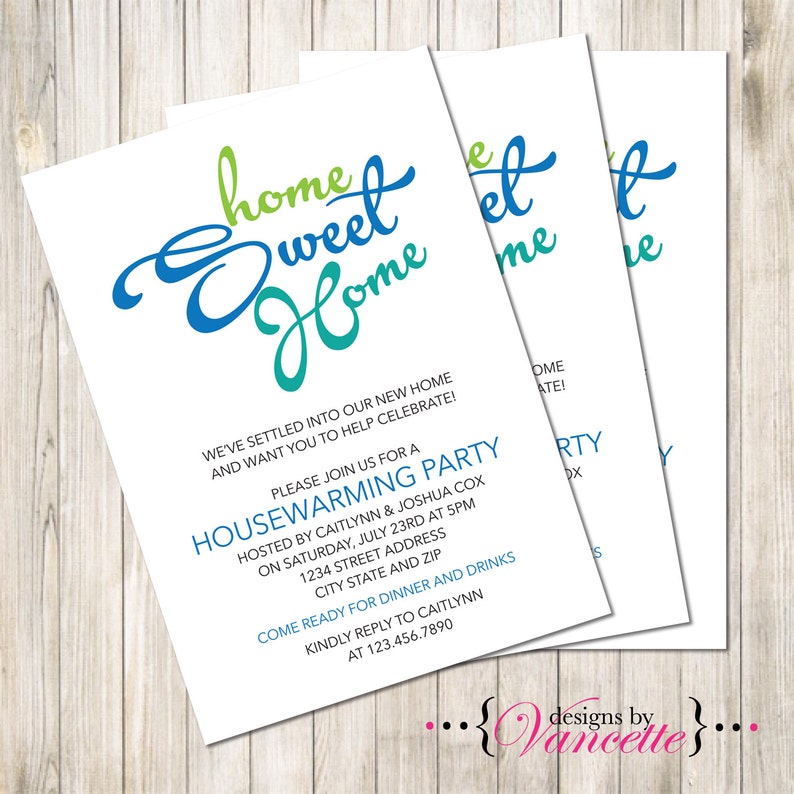 Home Sweet Home Housewarming Invite Housewarming Invite Etsy