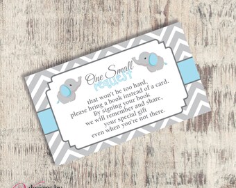 Elephant Book Request, Elephant Book Insert, Elephant Baby Shower Book Request, Elephant Baby Theme, Elephant Theme Book Insert
