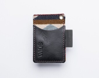 Sample Sale - Woodland Wallet in Black| Front Pocket EDC Leather Wallet