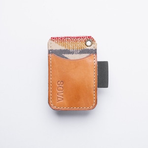 Venta de muestra - Cartera Woodland en cuero rústico / Cartera de cuero EDC de bolsillo frontal