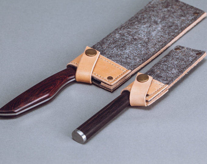 The Rancher Pancake Leather Knife Sheath, Pancake Knife Sheath, Pocket