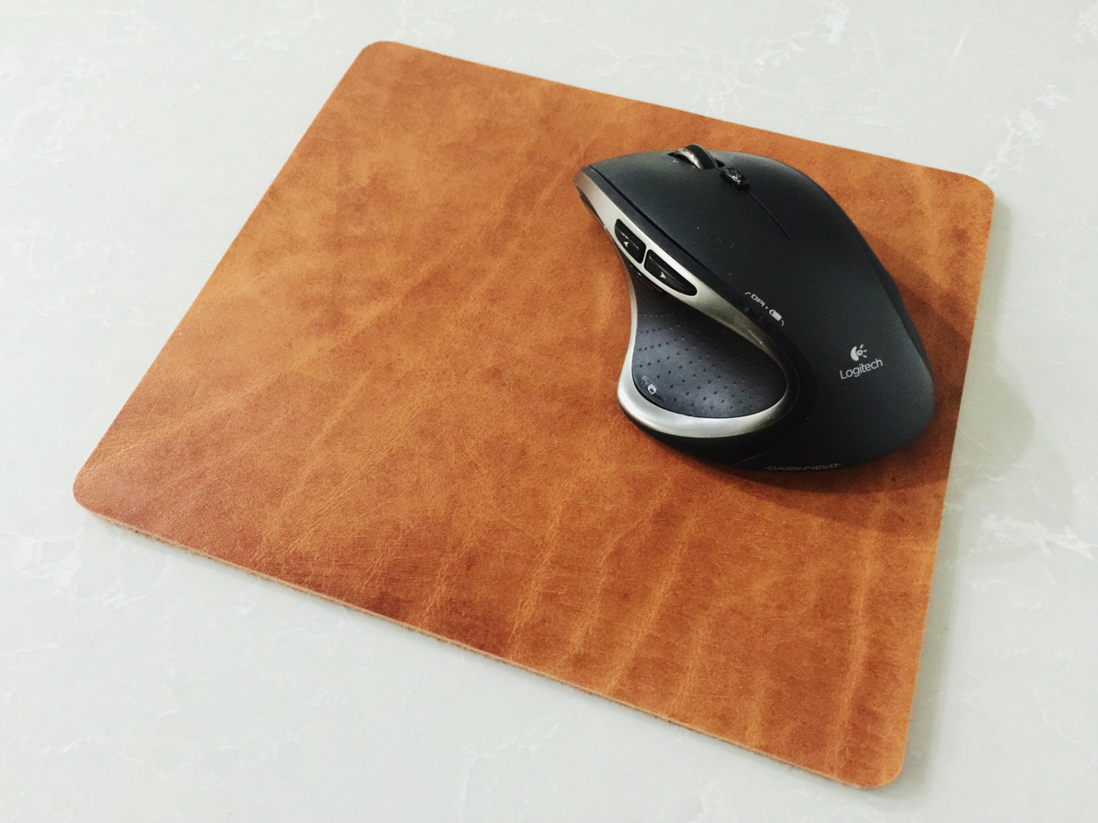 Leather Mouse Pad Personalized Mousepad Leather Mat Custom Etsy