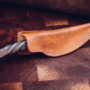 Leather Sheath for Railroad Spike Knife, Handmade Custom Sheath, Personalized gift for your Husband Wife, Boyfriend, Father, Groomsman