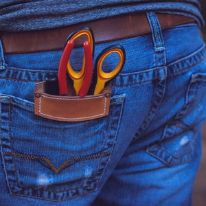 Personalized Leather Pocket Protector: Handmade Full Grain Tool ...