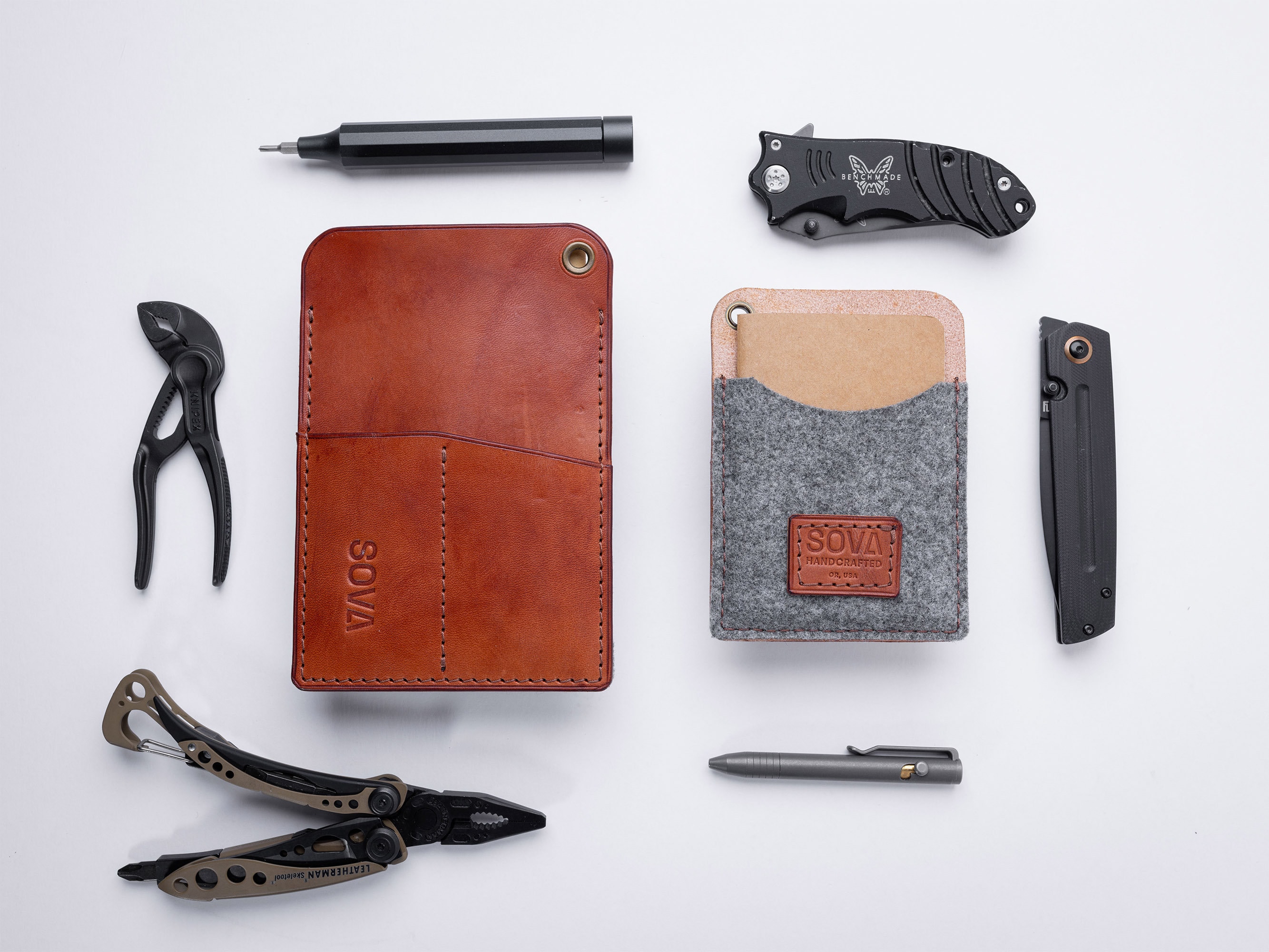 Notetaker Mini EDC Leather Notebook Wallet, Everyday Carry Wallet Slip ...