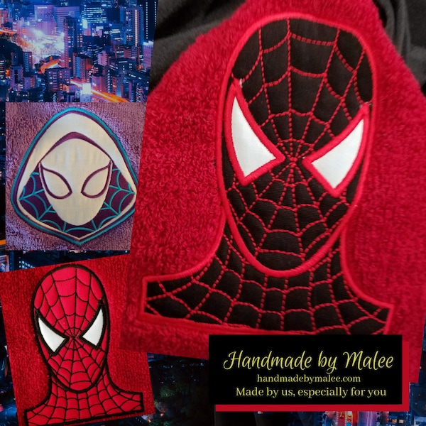 Spider Hero, Spider-Girl Hooded Towel,  Hooded Bath Towel, Hooded Kid's Towel, Beach Towel for Kids, Kid’s Hooded Pool Towel