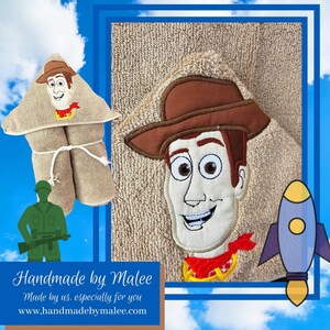Cowboy Hooded Towel: Embroidered Cotton Kid&#39;s Bath Towel