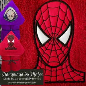 Spider Hero, Spider-Girl Hooded Towel,  Hooded Bath Towel, Hooded Kid&#39;s Towel, Beach Towel for Kids, Kid’s Hooded Pool Towel