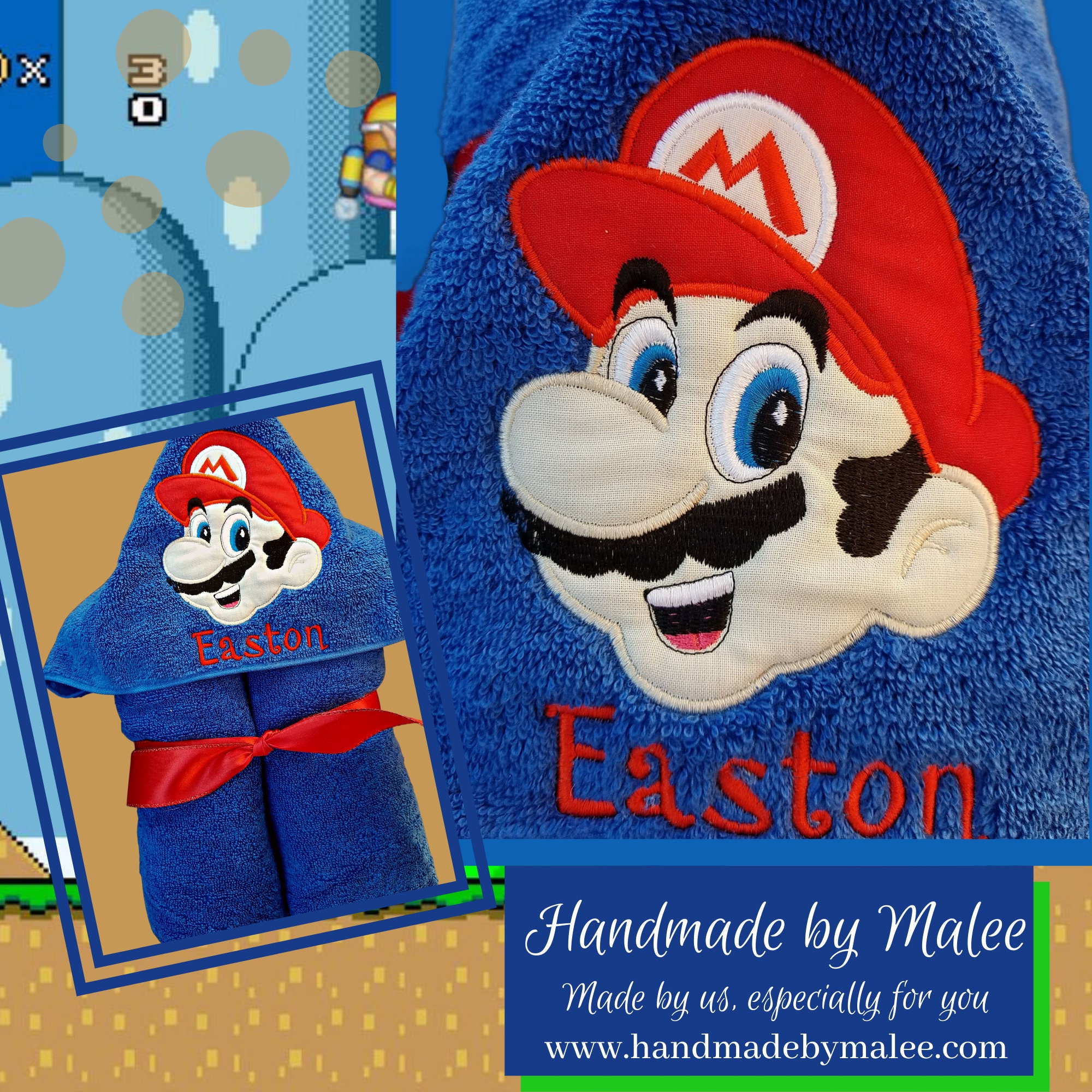 Mario Hooded Towel, Hooded Bath Towel, Hooded Kid's Towel, Beach Towel for  Kids, Kids Hooded Pool Towel - Etsy