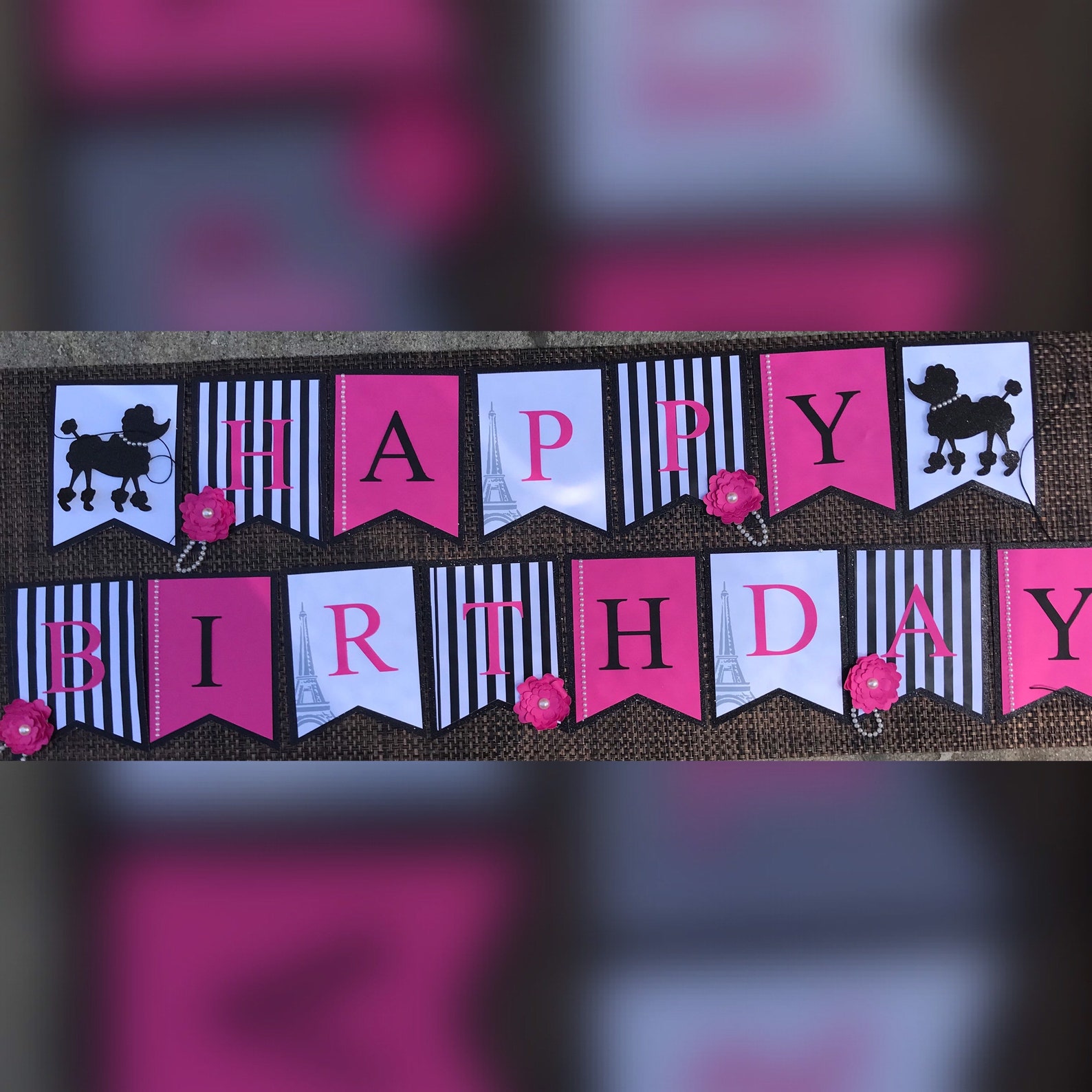 Oh La La Banner Paris Theme Parisian Poodle | Etsy