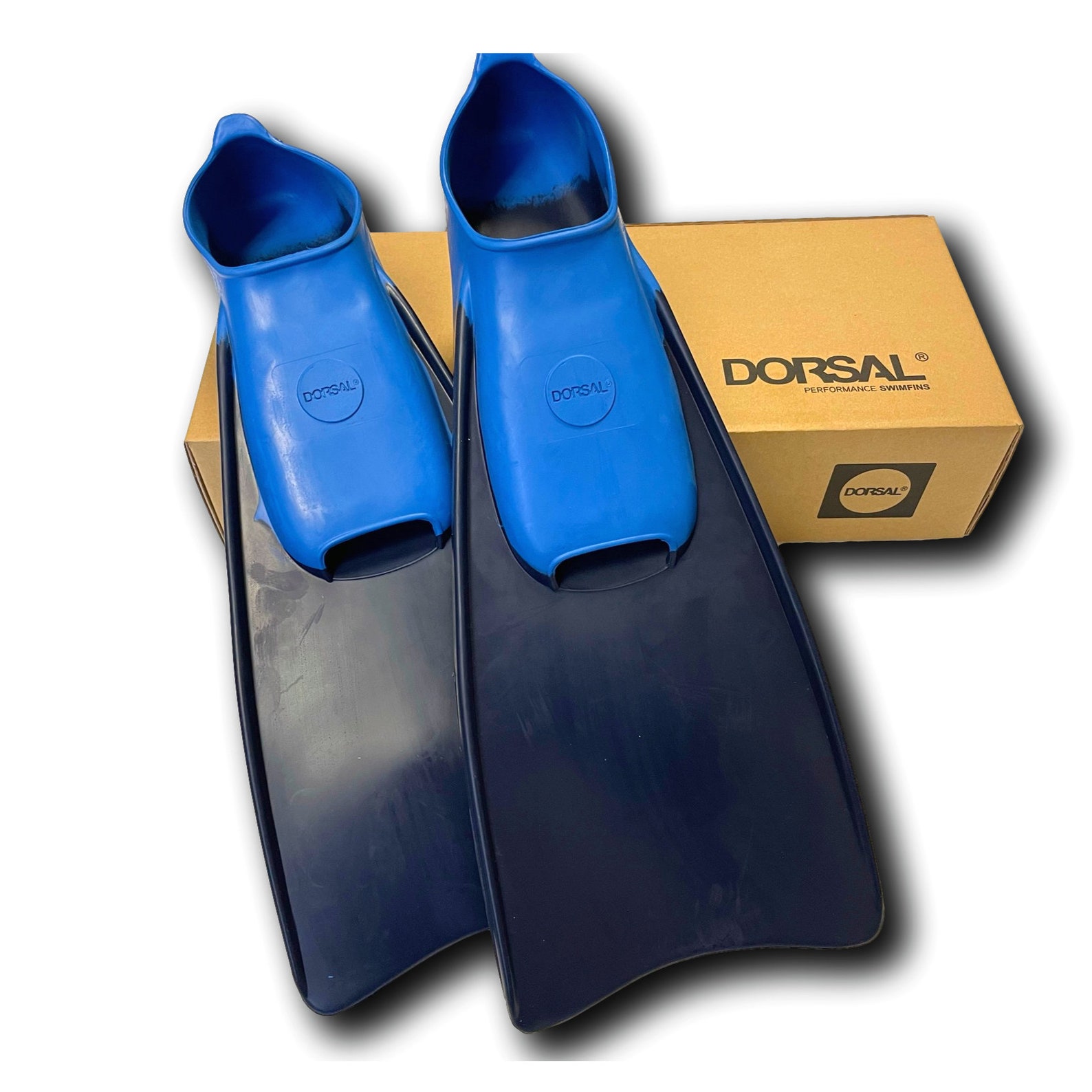 Dorsal Floating Long Swim Fins Blue/navy Blue M/l us 89 Etsy