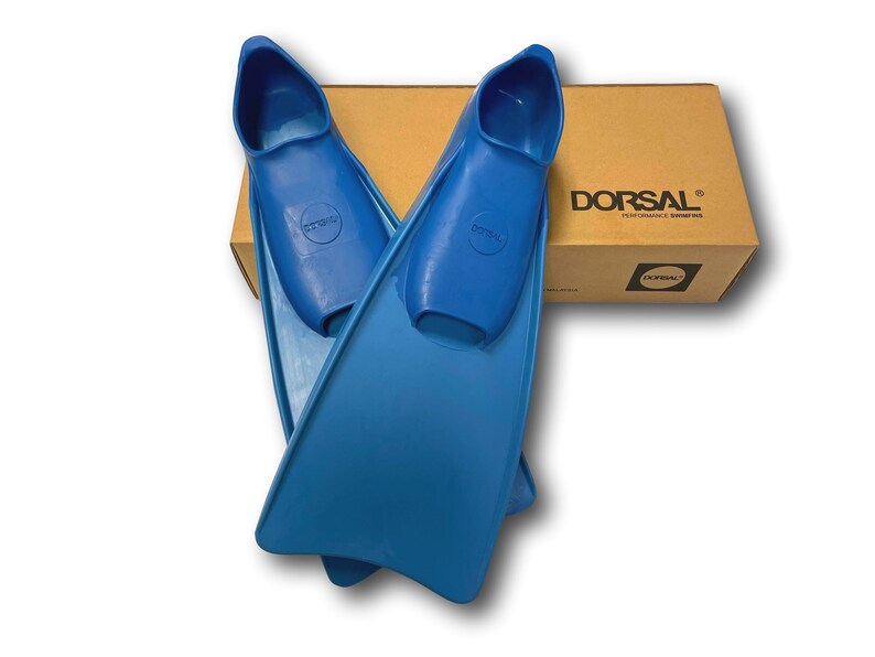 Dorsal Floating Long Swim Fins Blue/navy Blue M/l us 89 Etsy