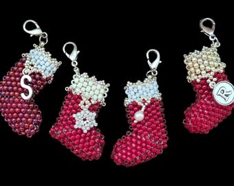 Christmas Stocking PDF Pattern – Festive Charm & Earring Tutorial