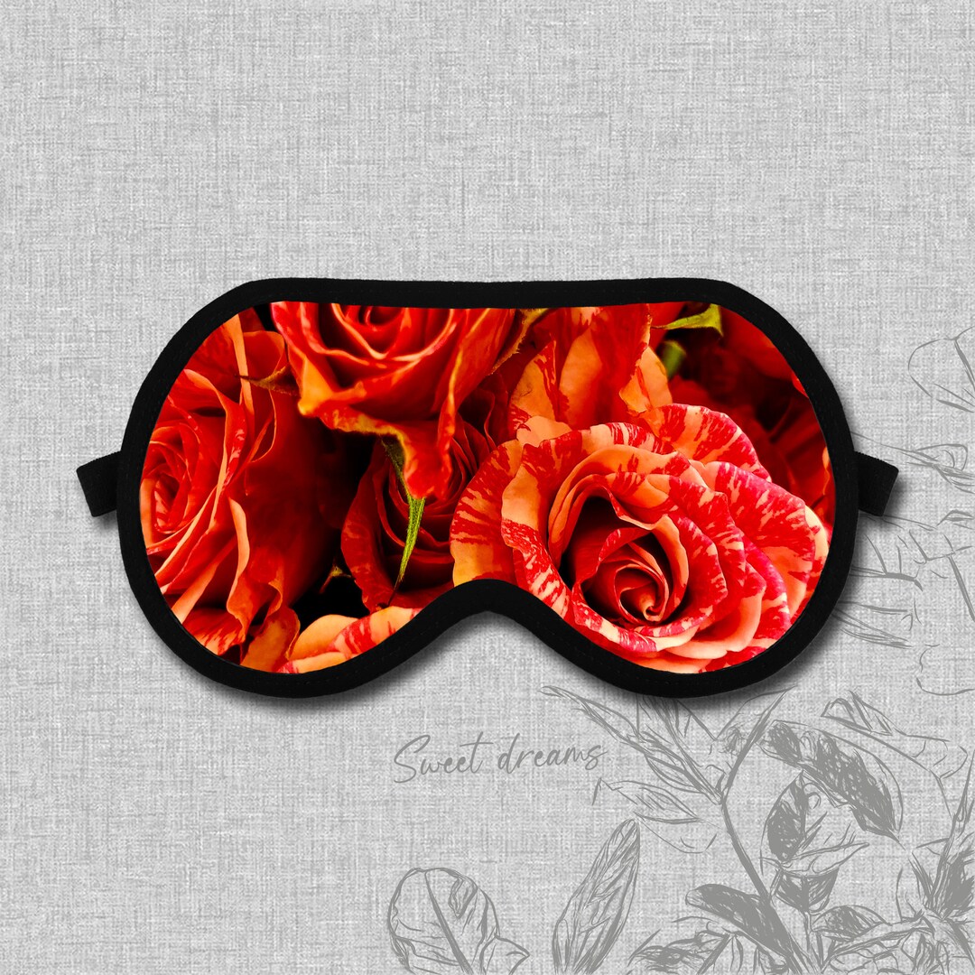 Sleep Mask Roses Eye Mask Cotton Print Comfort Self Care Etsy UK