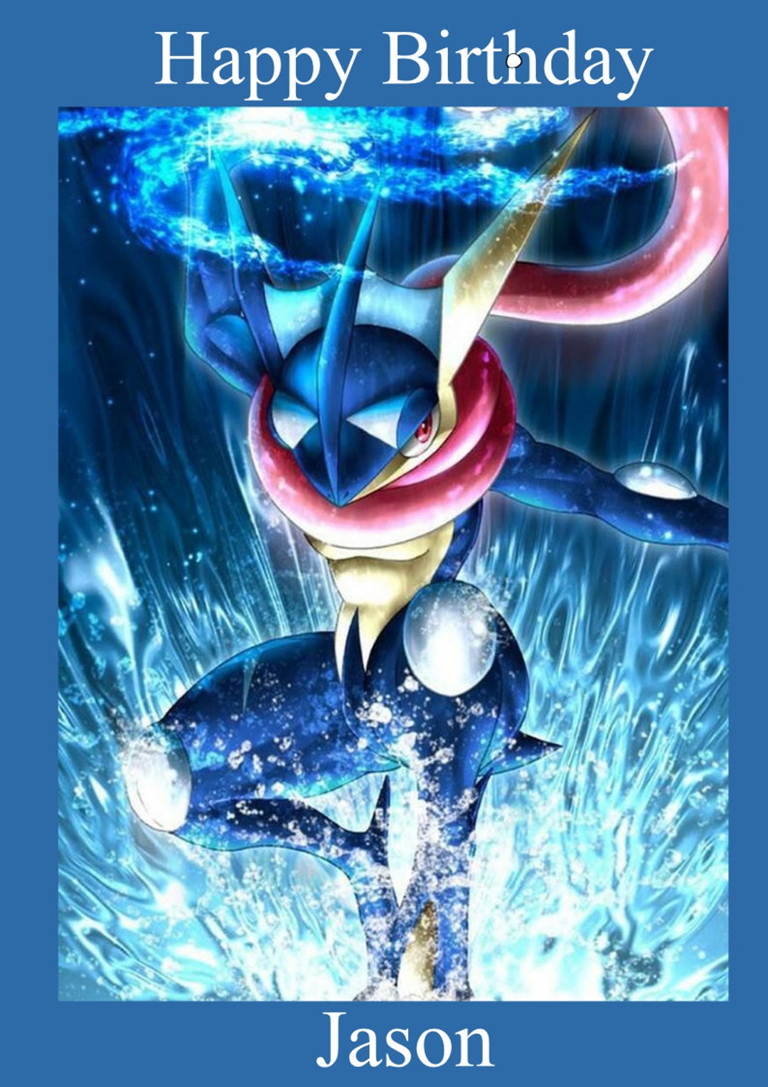 Unofficial Greninja Birthday Card / Pokemon Etsy