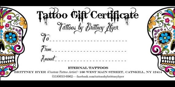 Articles similaires à Certificat-cadeau de tatouage (Catskill, NY) sur Etsy