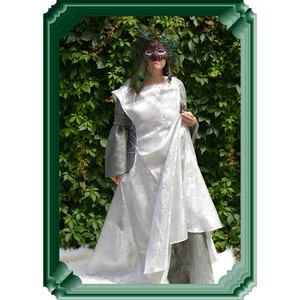 Medieval women clothing, Sideless surcoat & dress OOAK, Bridesmaid dress, Garment assembly, Old Period formal wear costume, Capsule wardrobe