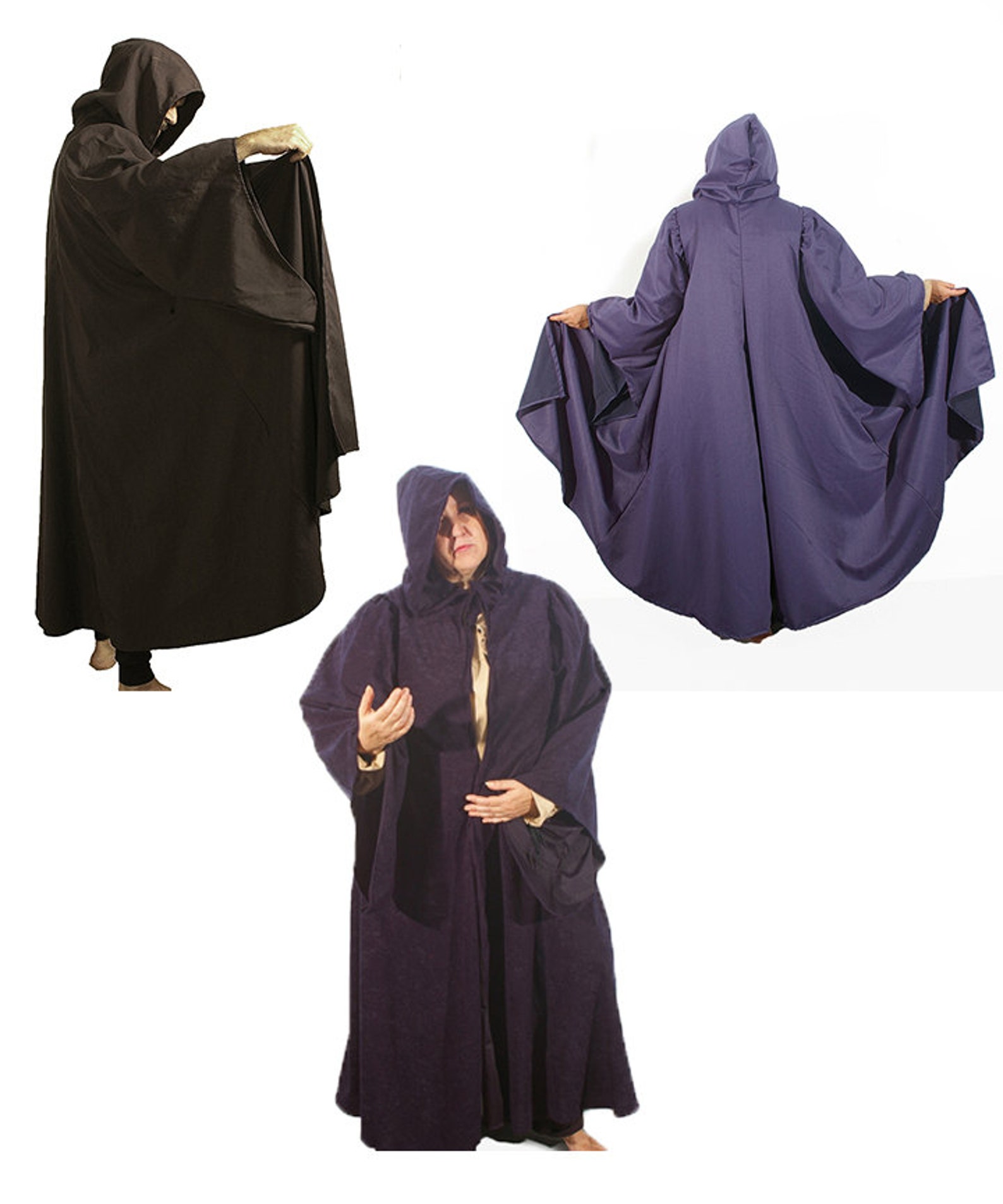 Cherry Cloak With Sleeves and Hood for Men or Women, One Size Fit, Old