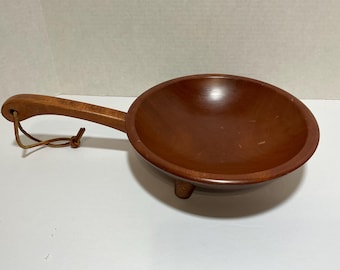 Vintage Munising Wooden Bowl with Handle