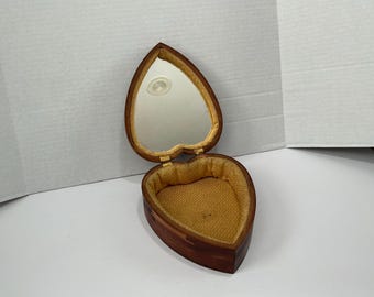 Vintage Wood Heart Shaped Box